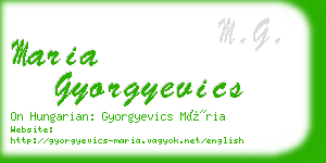 maria gyorgyevics business card